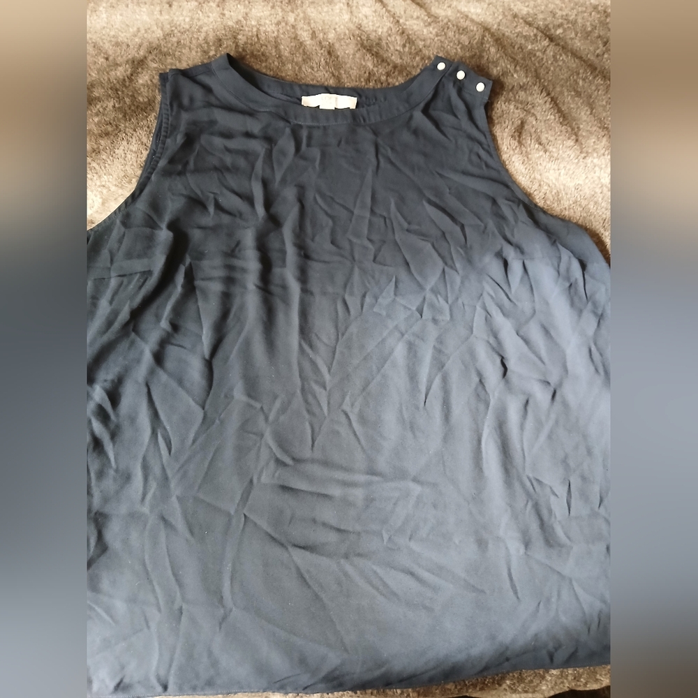 Loft Navy Sleeveless Top